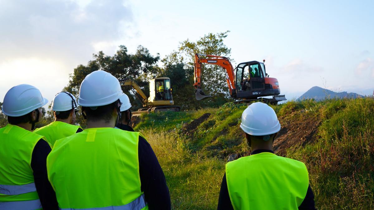 Trabajadores de la construcción.