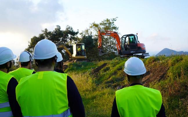 Trabajadores de la construcción.
