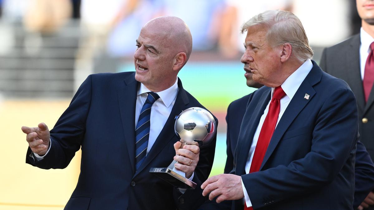 Gianni Infantino y Donald Trump, durante la pasada Copa del Mundo de clubes, que se celebró en Estados Unidos.