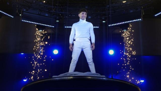 El Mago Pop, durante el acto de presentación.