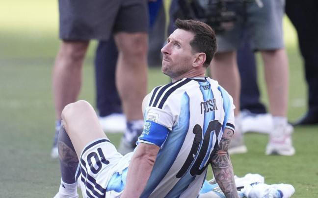 Leo Messi tras la derrota de Argentina en la final del Mundial.