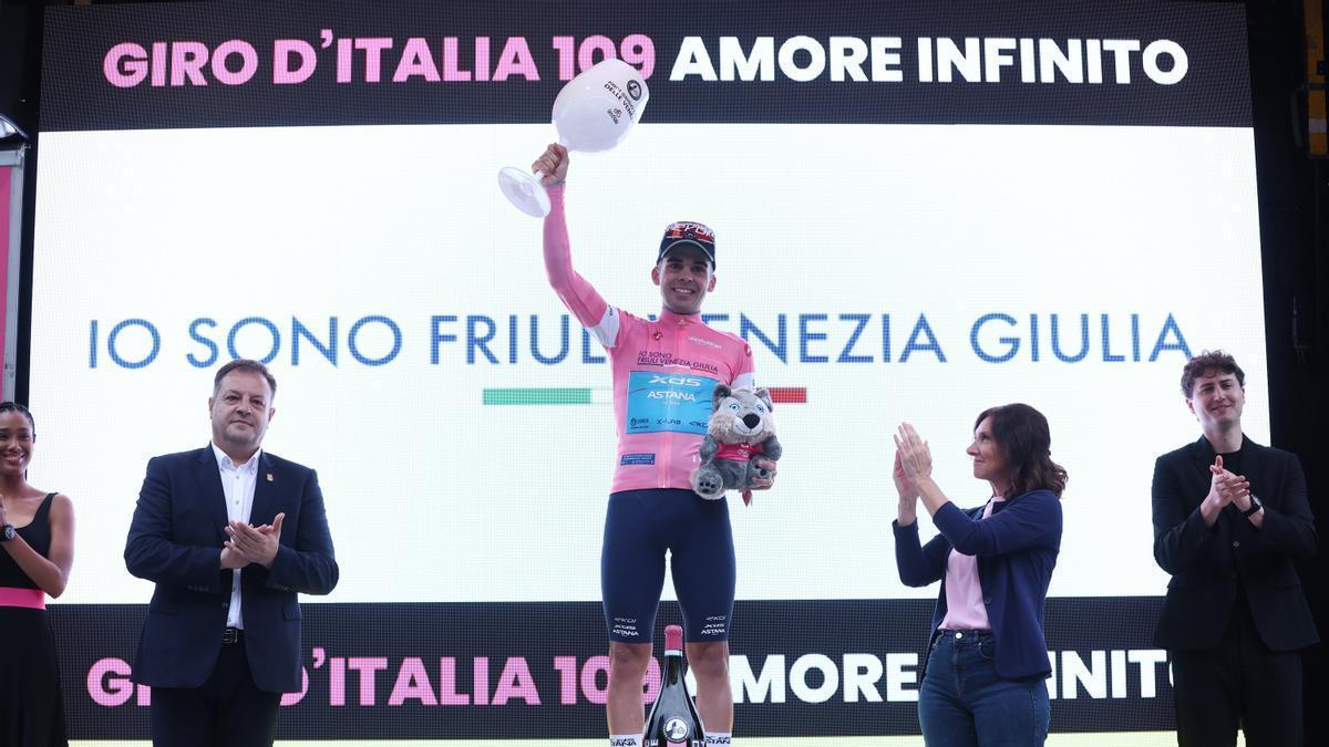 Silva, primer líder uruguayo en el Giro.