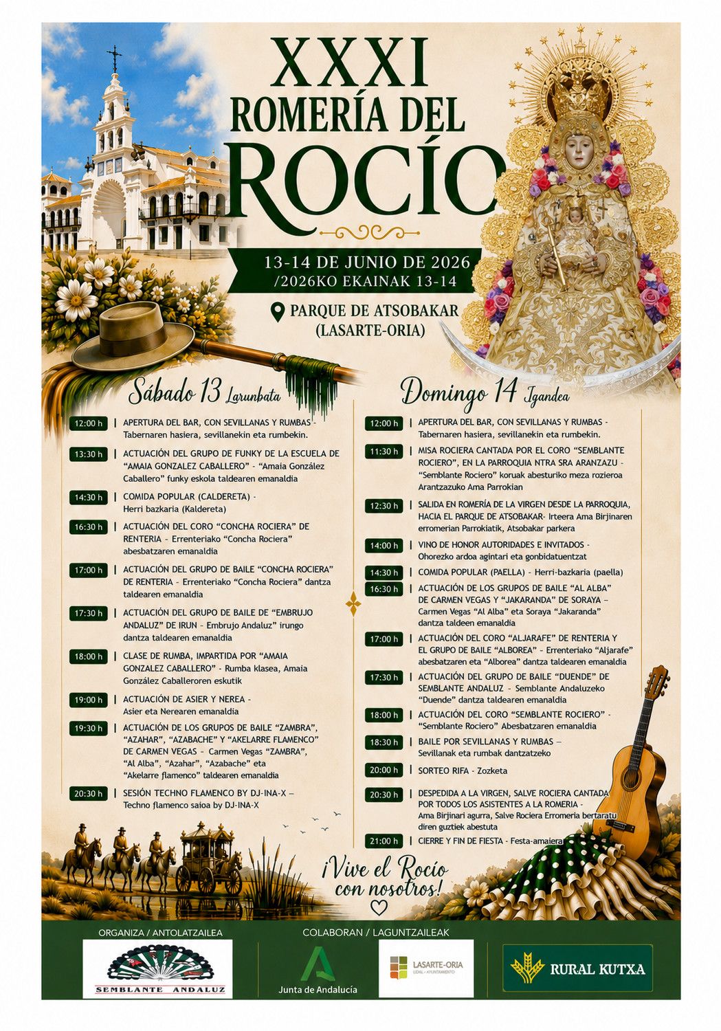 Cartel con la programación.