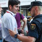 Vito Quiles, durante una concentración en Madrid contra Milei.