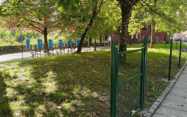 Imagen del parque del barrio de Ezkiaga, que la formación socialista pide respetar.
