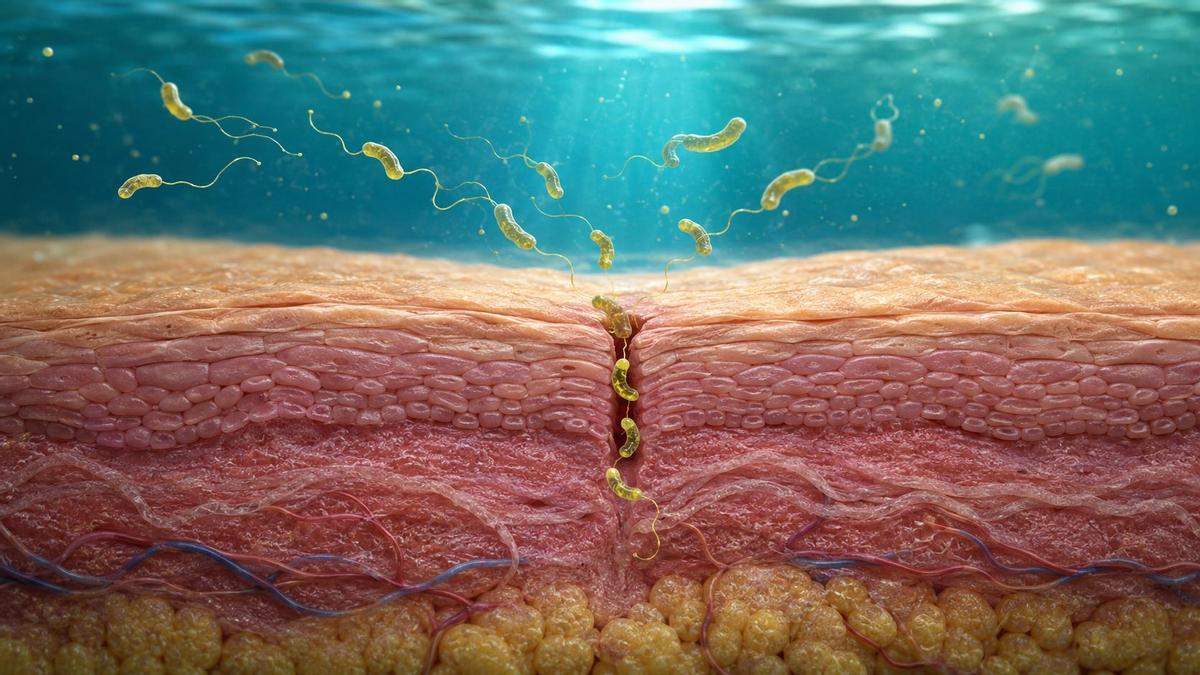 La bacteria puede propagarse al torrente sanguíneo en cuestión de horas a través de una herida