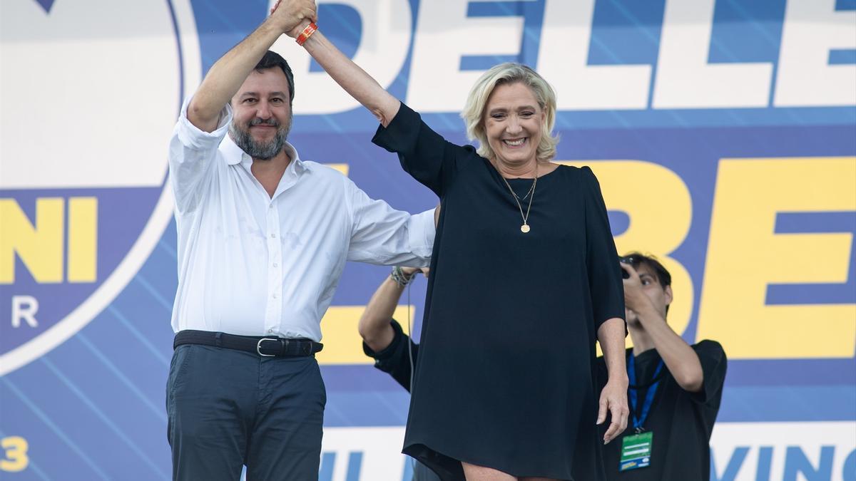 Matteo Salvini y Marine Le Pen, en una imagen de archivo.