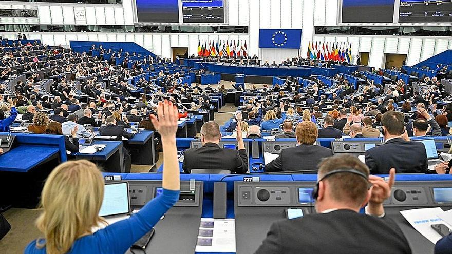 Vista general del hemiciclo del Parlamento Europeo en su sede de Estrasburgo. | FOTO: E. P.