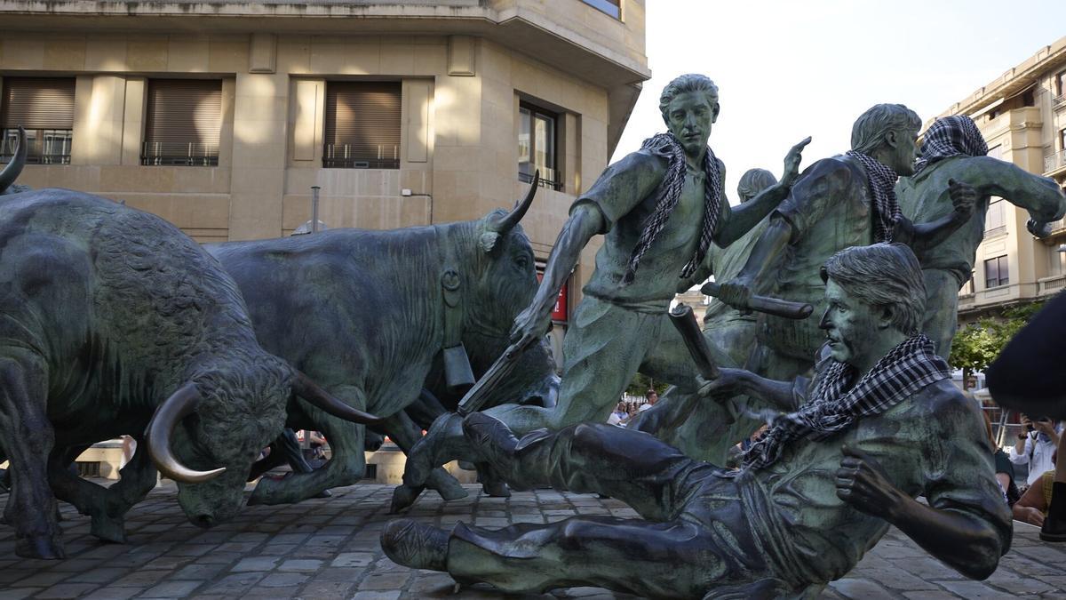 'Monumento al encierro', de Rafael Huerta en Pamplona