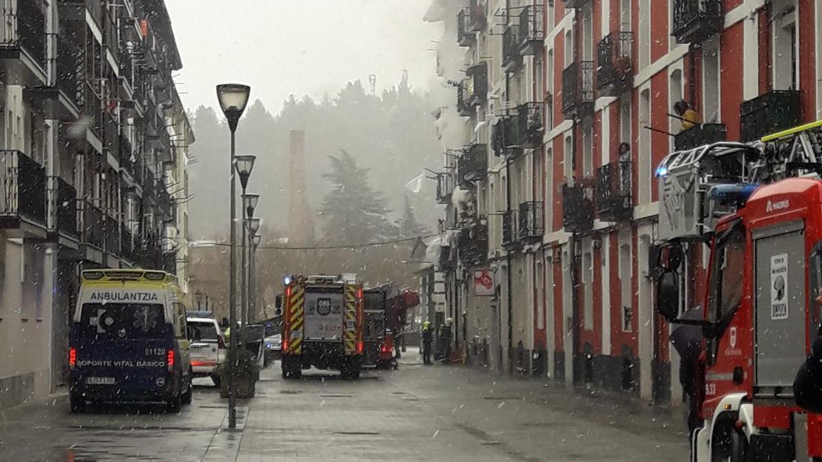 Incendio en la calle Arana de Beasain