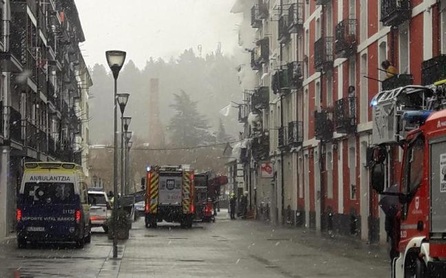 Incendio en la calle Arana de Beasain