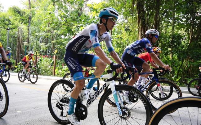 Pello Bilbao, durante una carrera de fin de curso.
