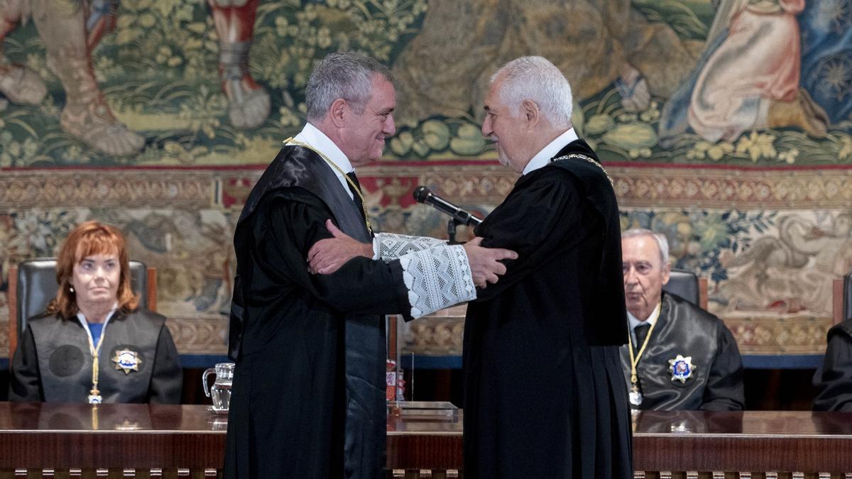 El magistrado del TC, José María Macías, tomando posesión de su cargo, en el Tribunal Constitucional, el pasado 6 de septiembre de 2024.