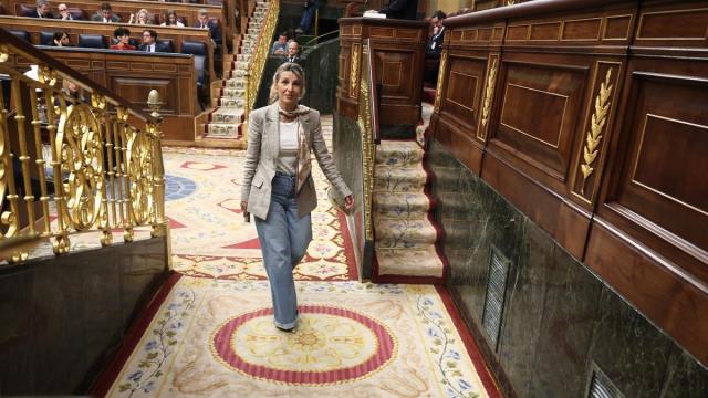 Yolanda Díaz, en el Congreso de los Diputados.