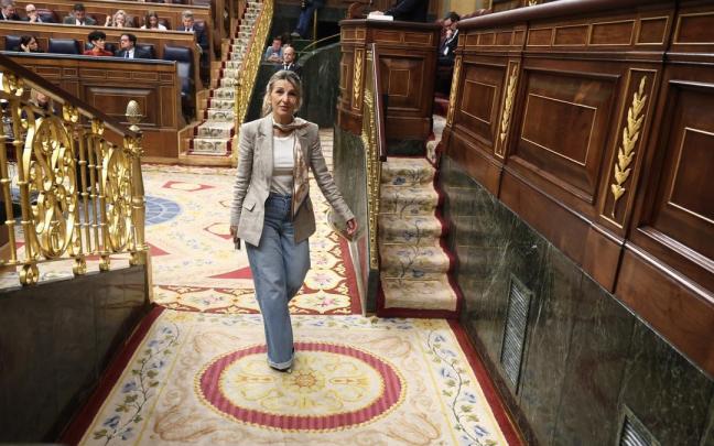 Yolanda Díaz, en el Congreso de los Diputados.