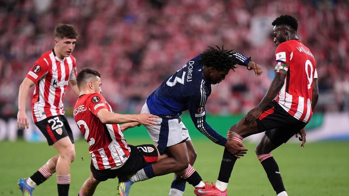 Semifinal de Europa League entre el Manchester United y el Athletic en San Mamés.