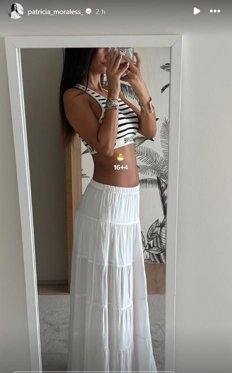 Patricia Morales muestra su tripa en el embarazo por primera vez