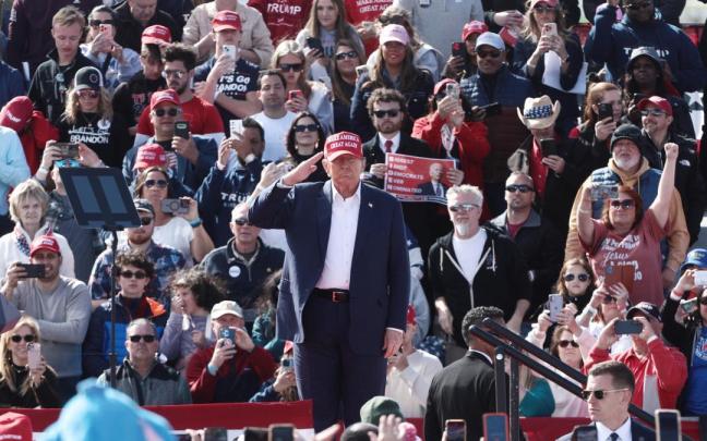 Trump, durante el acto en el que ha participado en Ohio.