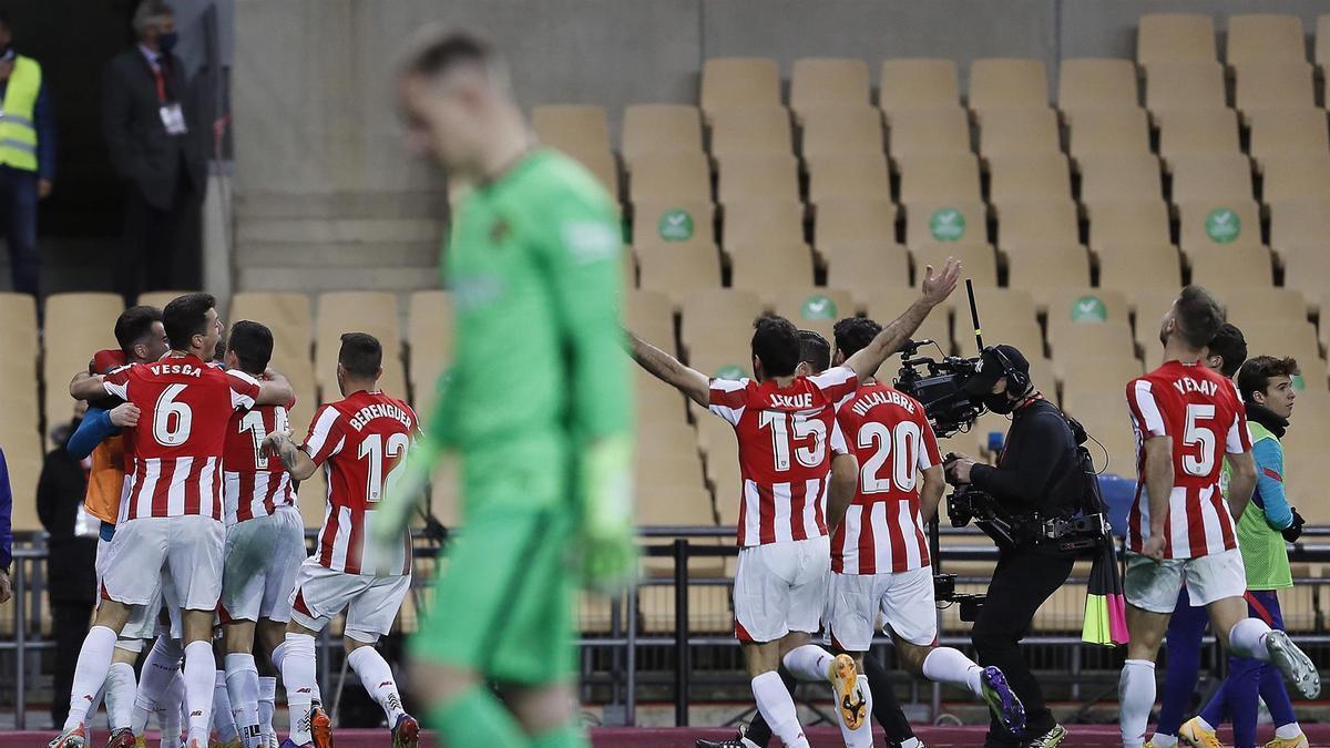 El Athletic se impuso al Barcelona en la final de la Supercopa en 2021.