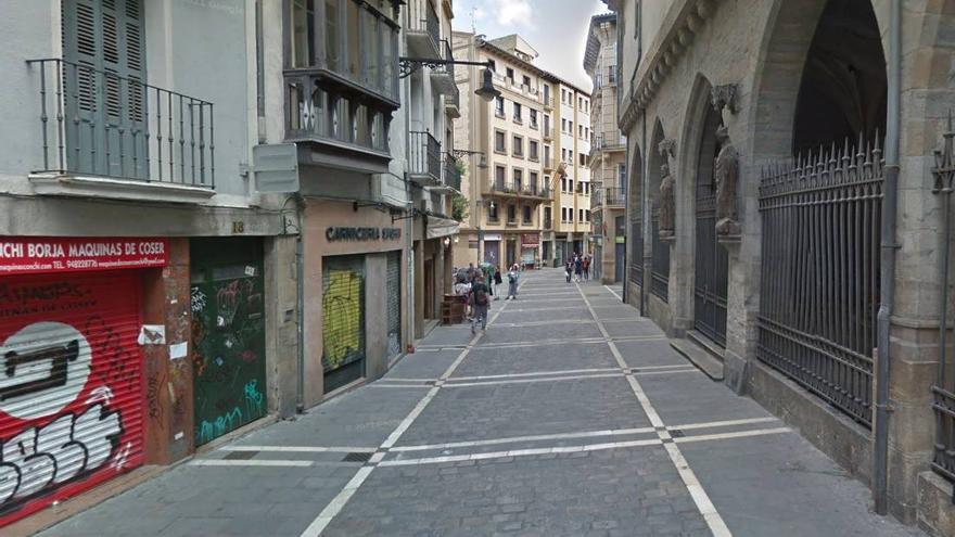 Vista de la calle San Saturnino de Pamplona. Foto: Diario de Noticias