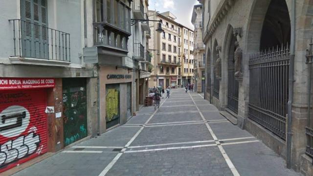Vista de la calle San Saturnino de Pamplona. Foto: Diario de Noticias