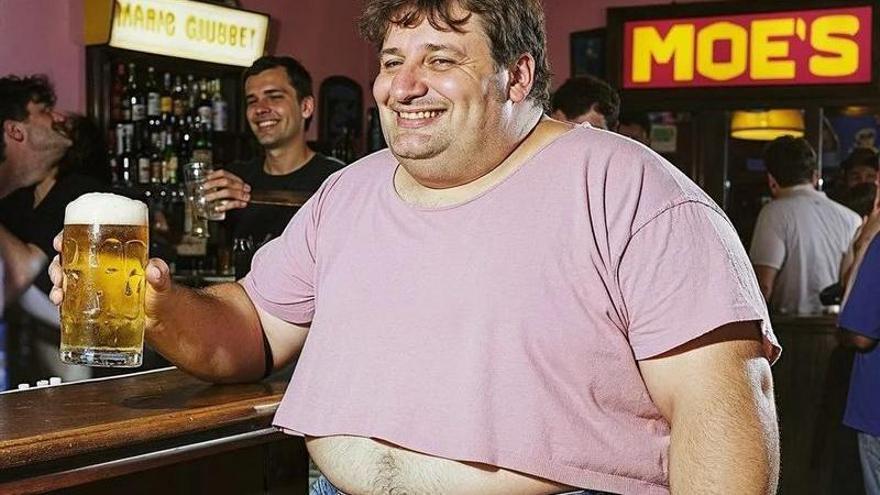 Barney Gumble hecho por la Inteligencia Artificial