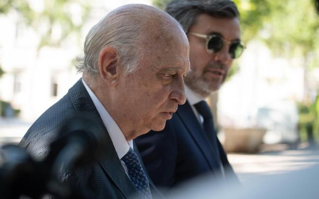 El exministro de Interior Jorge Fernández Díaz a su llegada a la Audiencia Nacional.