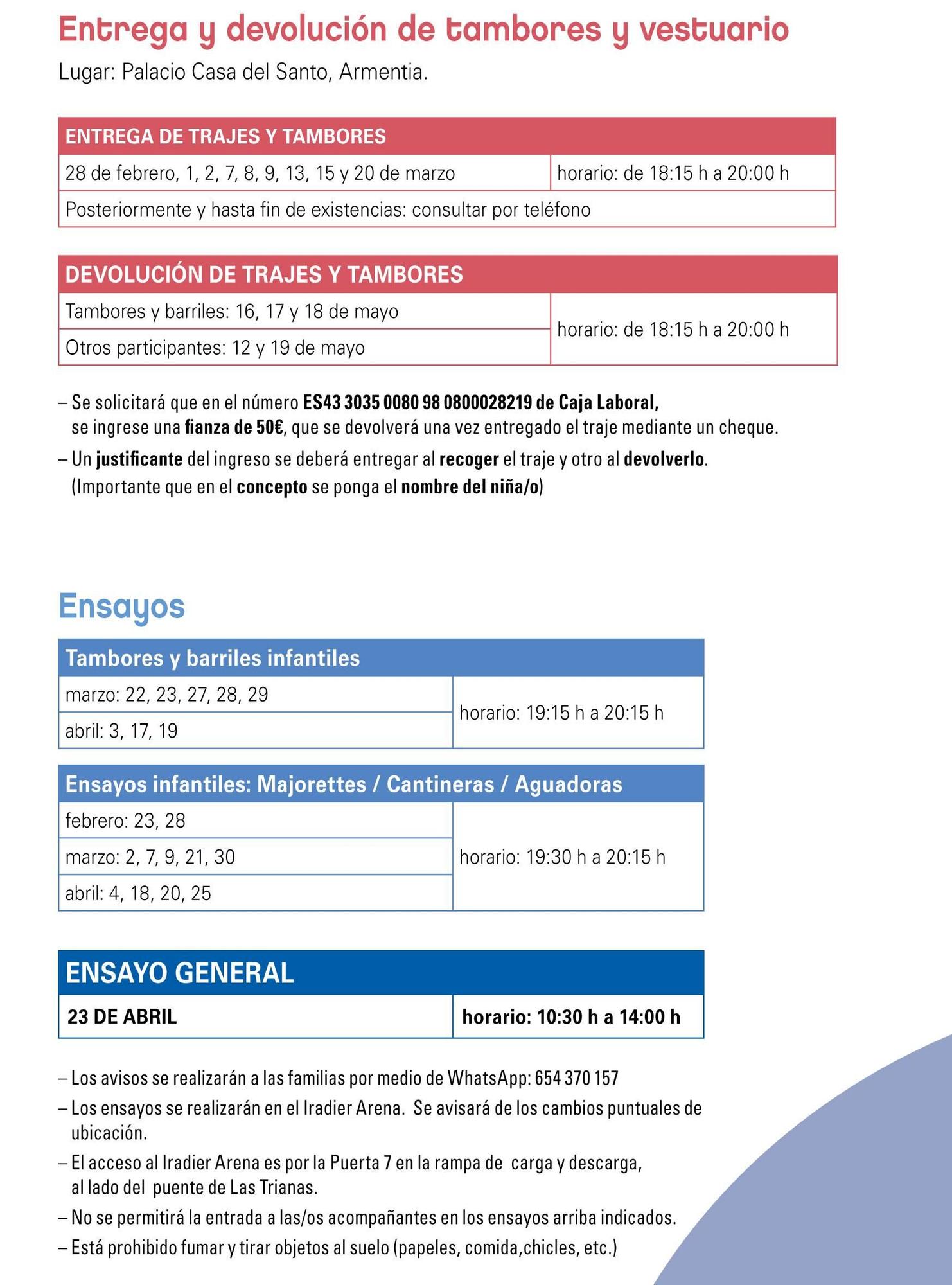 Cartel de la tamborrada Infantil de San Prudencio.