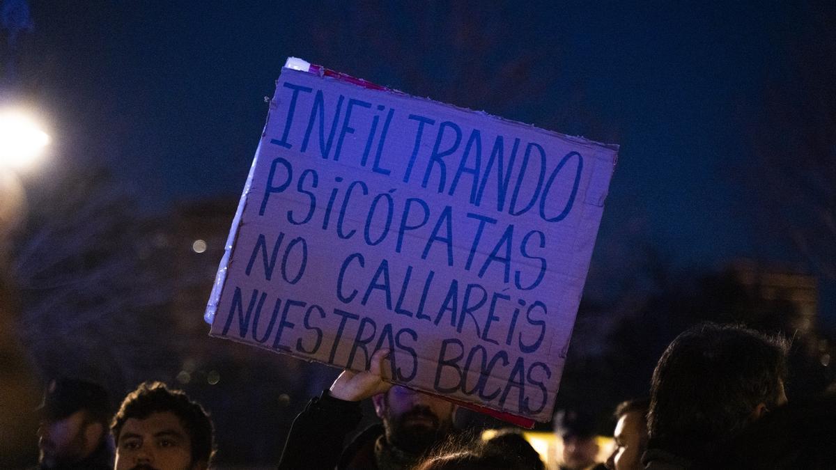 Una manifestación contra los policías infiltrados en movimientos sociales en una imagen de archivo.