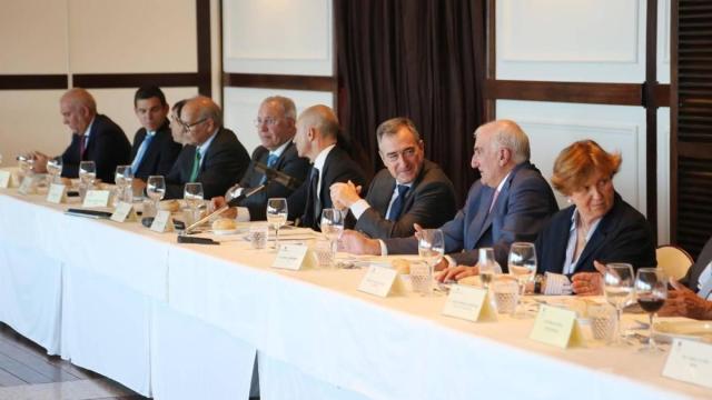 Aitor Esteban durante el encuentro con el Círculo de Empresarios Vascos