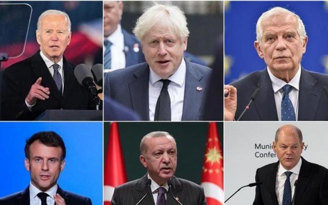 Algunos de los mandatarios que son o han sido claves en la Guerra de Ucrania.