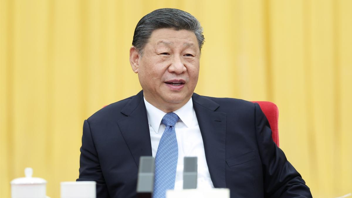 El presidente de China, Xi Jinping, durante una reunión oficial en Pekín.