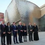En imágenes: Steinmeier finaliza su viaje oficial a Euskadi con una visita al Museo Guggenheim de Bilbao
