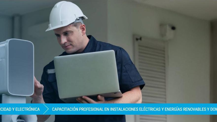El curso básico de electricidad, domótica y energías renovables tendrá 300 horas de duración