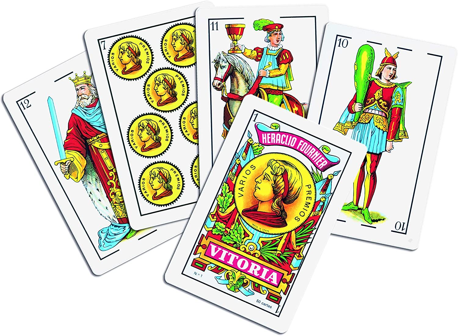 Cartas de la baraja española de Heraclio Fournier.