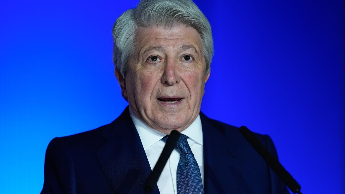 Enrique Cerezo, presidente del Atlético de Madrid, en una imagen de archivo.