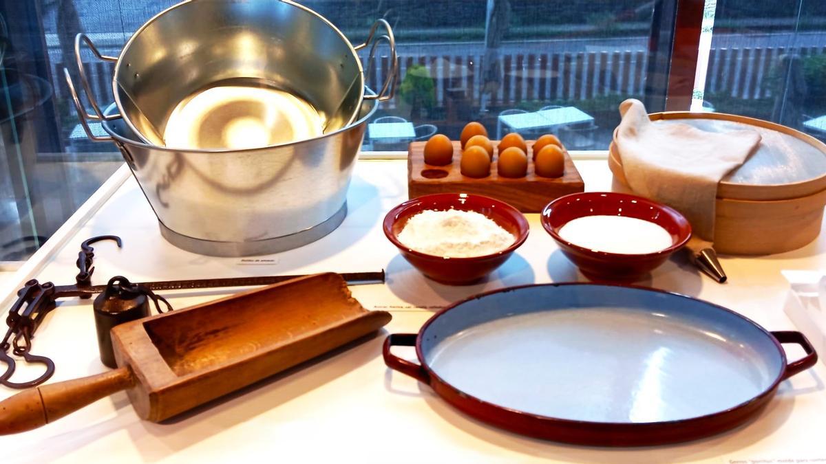 Utensilios en el museo del sobao.