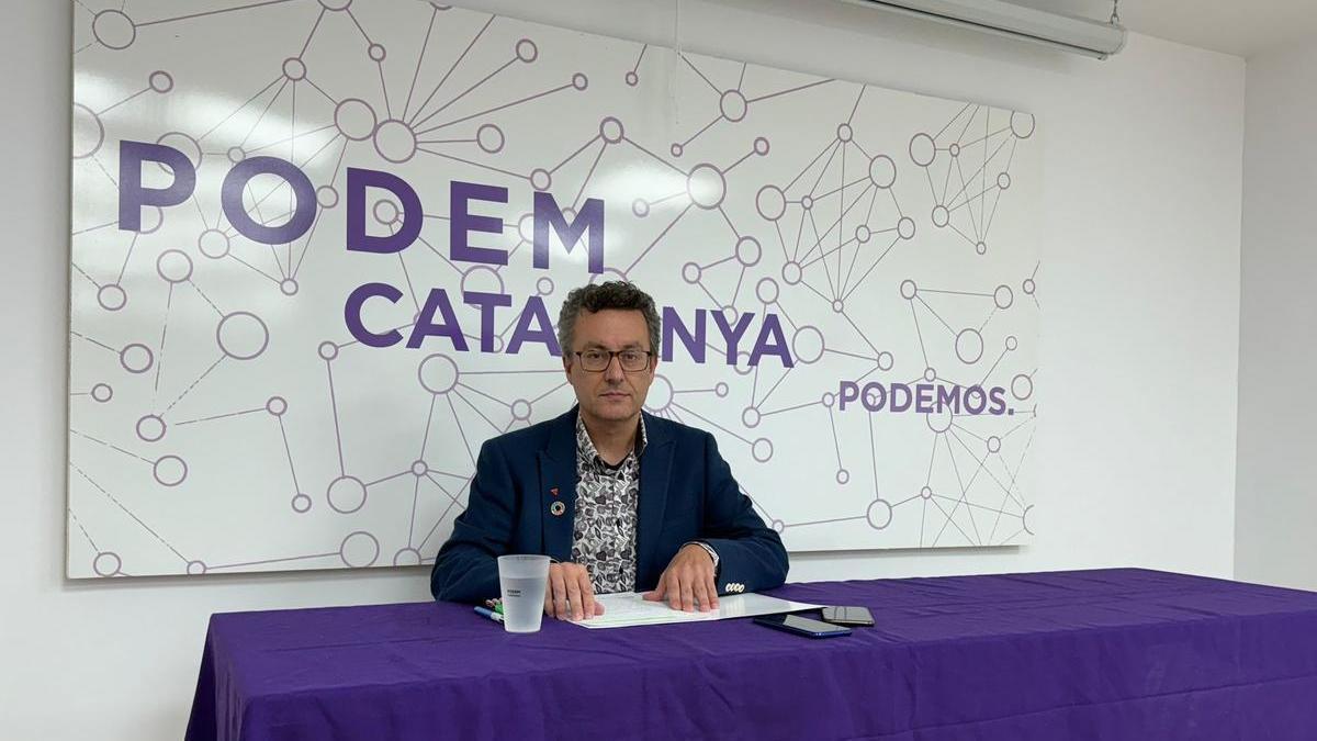 El portavoz de Podem Catalunya, Andrés Medrano.