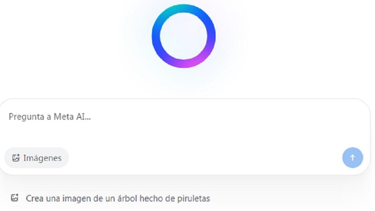 Pantallazo del chat de Meta AI.