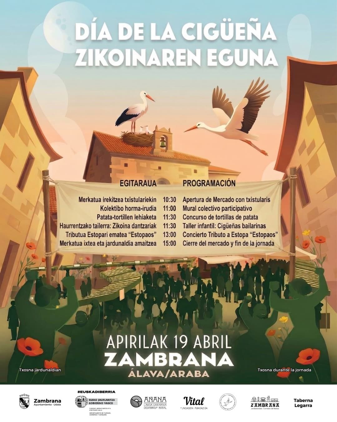 Cartel del Día de la Cigüeña de Zambrana en 2026