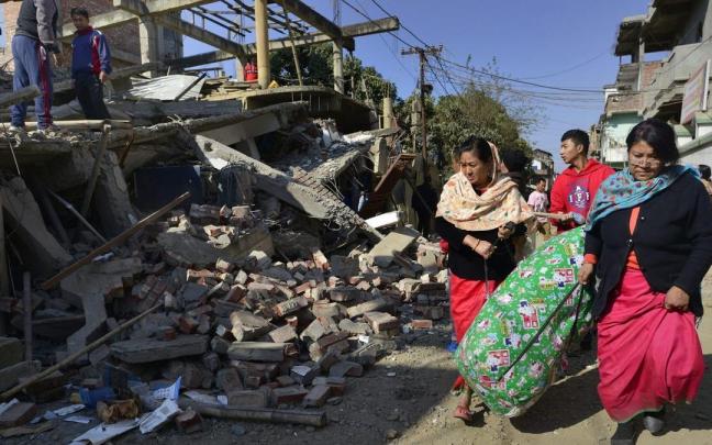 Imagen de archivo de las consecuencias de un terremoto en Bangadlesh