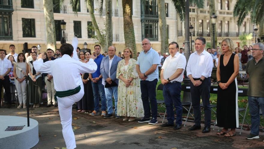 Andoni Ortuzar, Itxaso Atutxa, Joseba Egibar, José Antonio Suso y Peio Etxeleku, en la celebración de San Inazio del pasado mes de julio