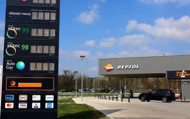 Precio de combustibles, entre ellos el GLP (o Autogás) hace semanas en una gasolinera de Pamplona.