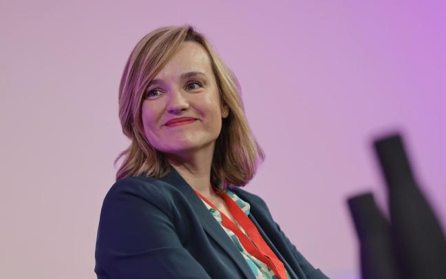 La portavoz del Gobierno español y ministra de Educación, Pilar Alegría, en la convención que el PSOE celebra en A Coruña.