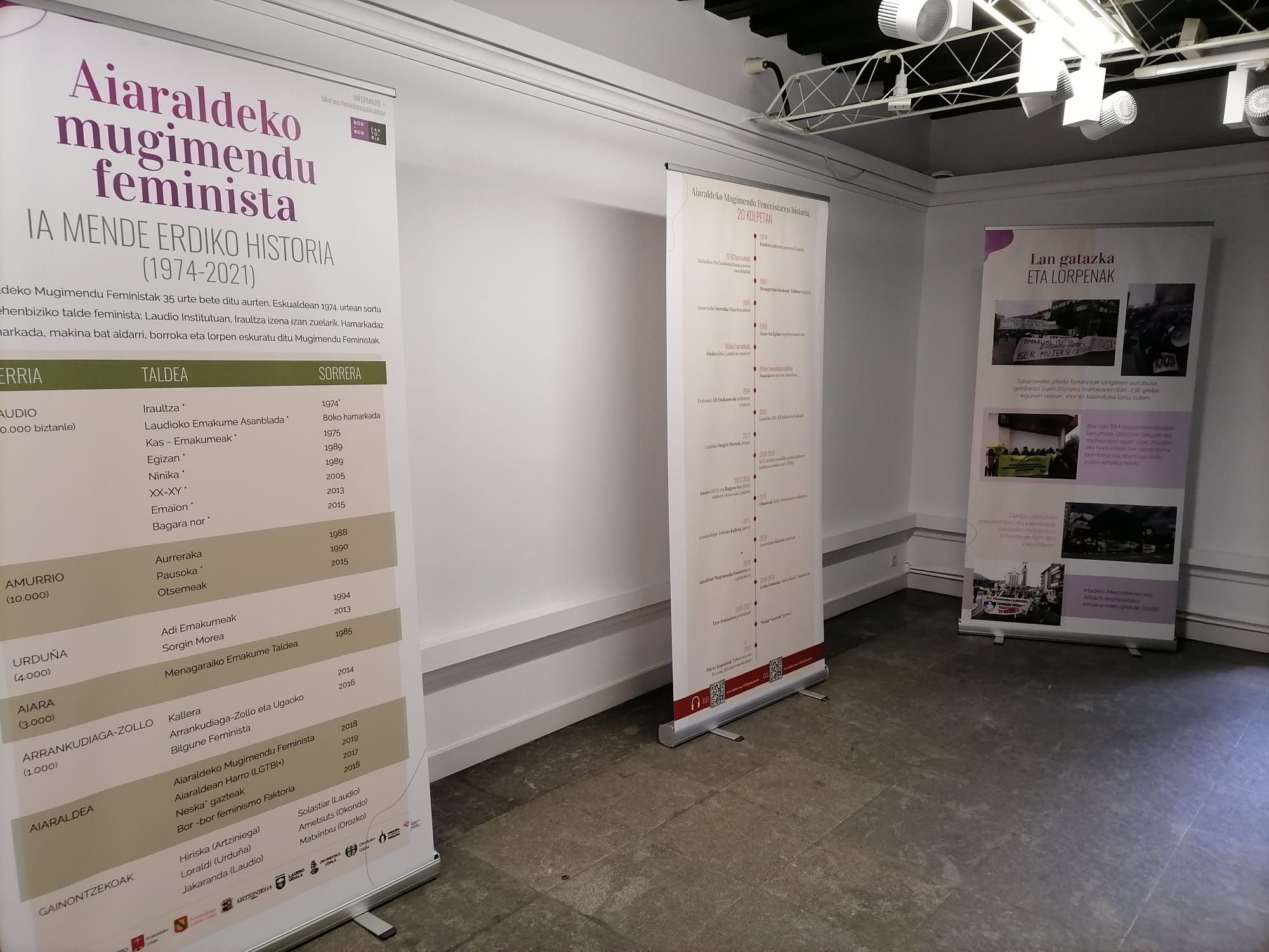 Exposición sobe la historia del movimiento feminista en Aiaraldea