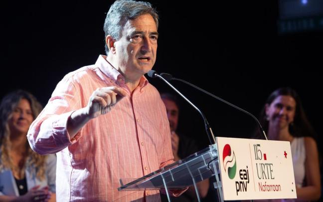 El presidente del EBB del PNV, Aitor Esteban, en un acto anterior