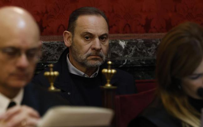 El exministro Jose Luis Ábalos, durante la audiencia preliminar en el Tribunal Supremo.