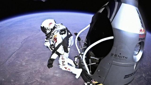 Baumgartner saltó desde la estratosfera a 38.964 metros de altura. / Red Bull Baumgartner saltó desde la estratosfera a 38.964 metros de altura.