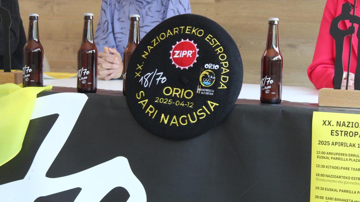 Txapela que obtendrán los ganadores de las regatas de este sábado en Orio.