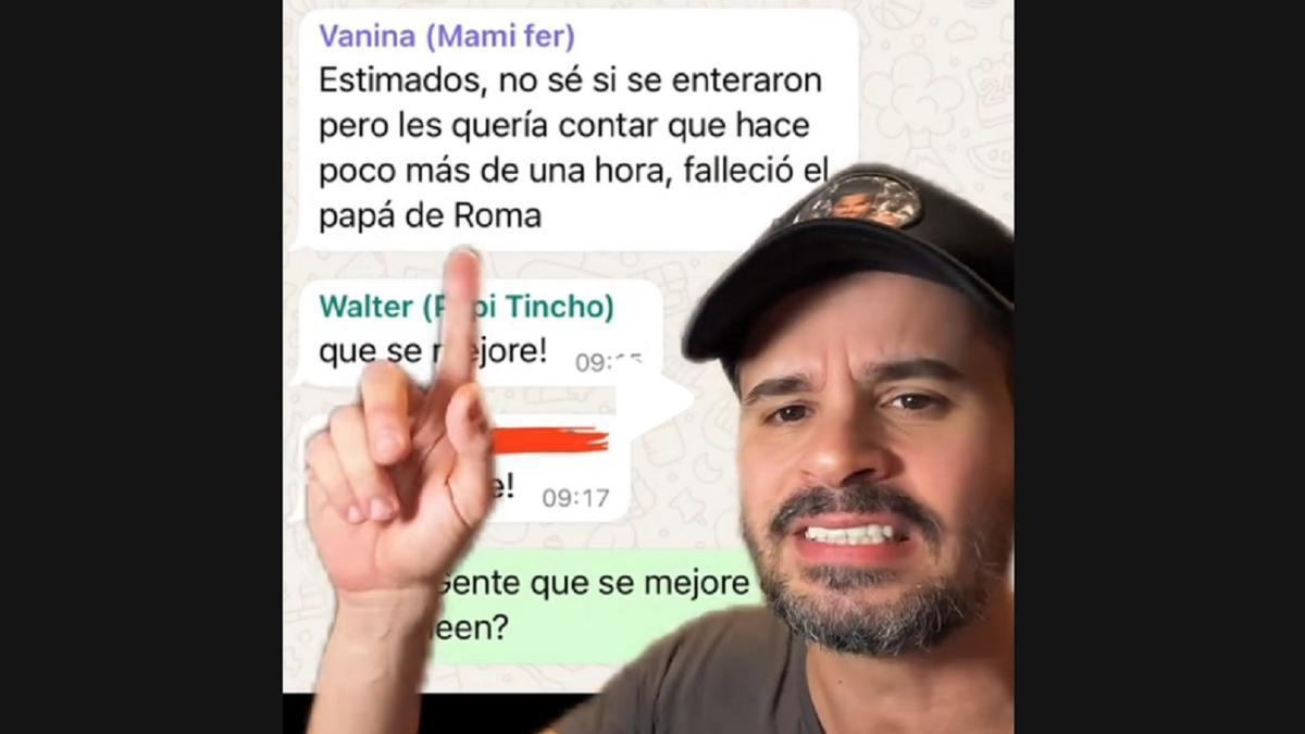 El creador de contenido, mostrando el inicio de la conversación.